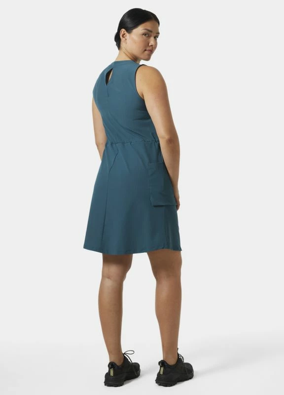 Fustan Helly Hansen për femra, blu dhe gjelbër