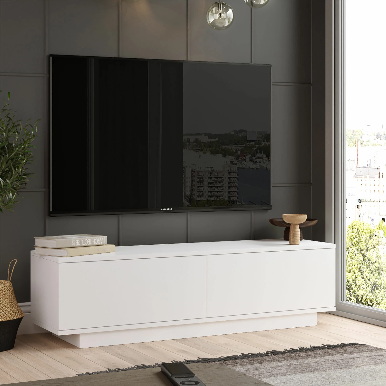 Komodë për TV Hanah Home, e bardhë, Fn1-W