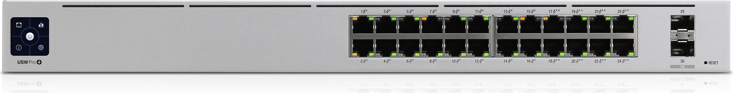 Switch Ubiquiti UniFi Pro 24-Port PoE, Managed, L2/L3, Gigabit Ethernet, Rack mounting, 1U