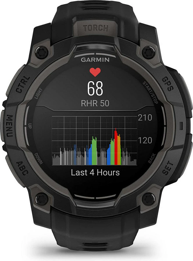 Smartwatch Garmin Instinct 3 AMOLED, 4 GB, GPS, e zezë