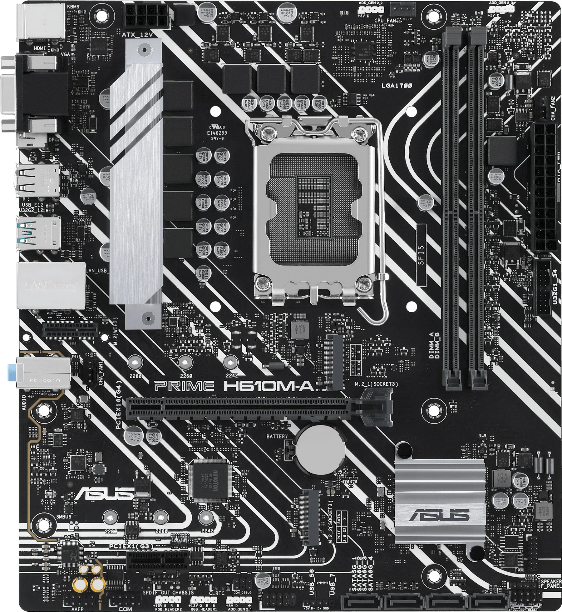 Pllakë amë ASUS PRIME H610M-A-CSM, Intel, LGA 1700, DDR5-SDRAM, micro ATX