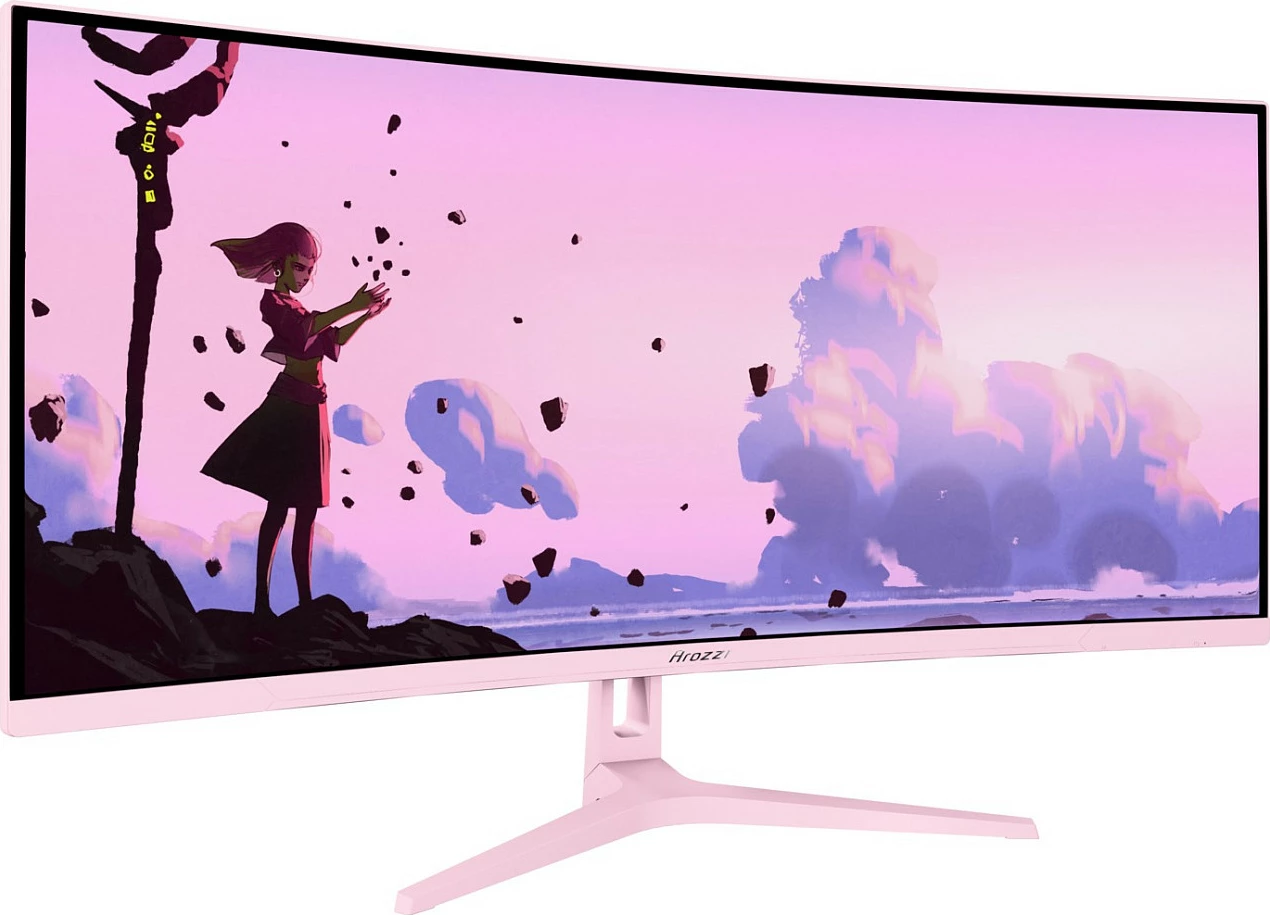 Monitor AROZZI TFT Nova 34", UWQHD 3440x1440, 165Hz, i lakuar, rozë