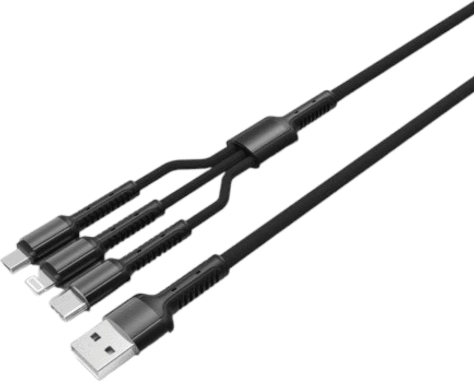 Kabllo e karikimit Ldnio 3 in 1 Wire Charging Cable Charger