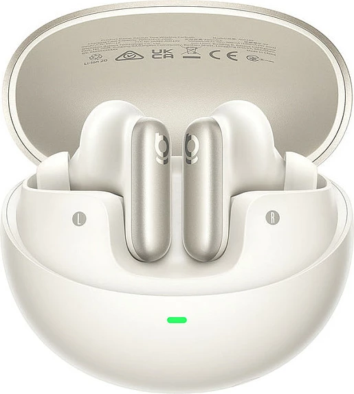 Kufje Baseus Inspire XP1 True Wireless, Bluetooth 6.1, Noise Cancelling, me kuti karikimi, USB-C, Starlight Off White