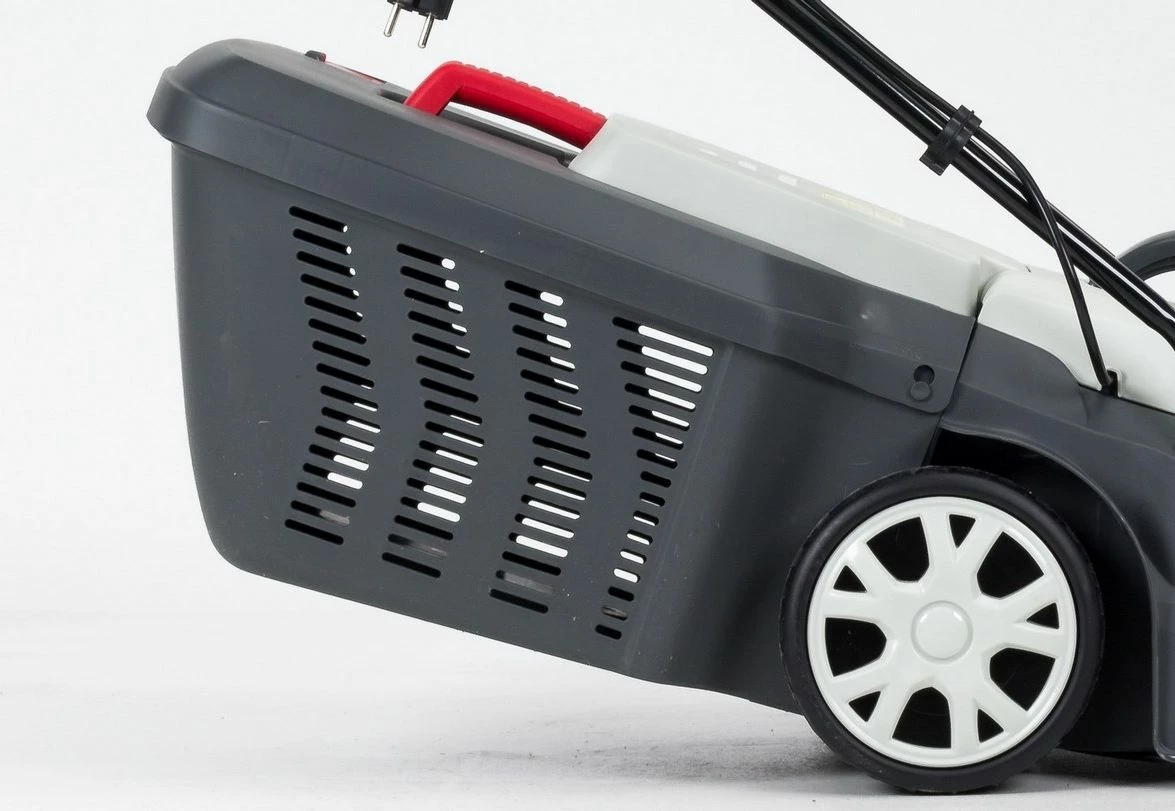 Kositëse bari elektrike NAC LE16-38-PB-KC 1600 W, 38 cm, kosh 45 L, gri/bardhë
