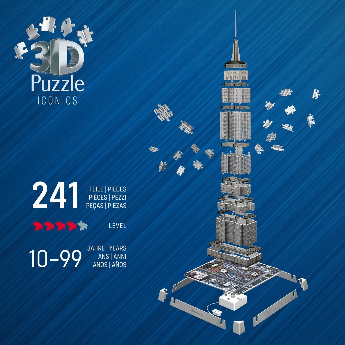 Puzzle 3D Ravensburger Empire State Building, 241 pjesë, me LED