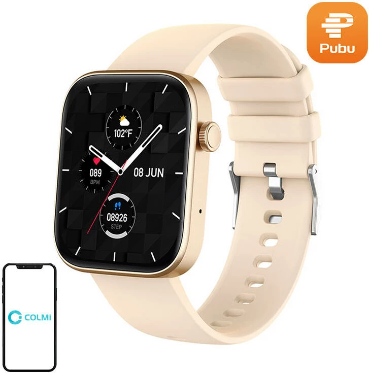 Smartwatch Colmi P71, 1.9" IPS HD, 230 mAh, Gold