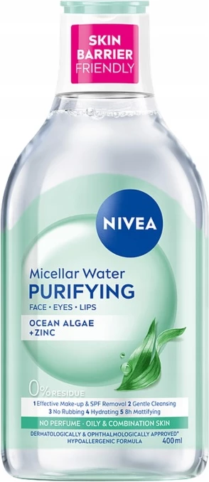 Ujë micelar pastrues Nivea me alga për femra 400ml