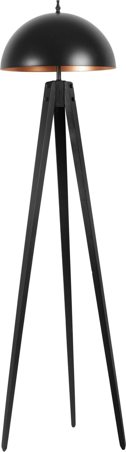 Llambë dyshemeje Opviq, tripod, e zezë, retro, e madhe