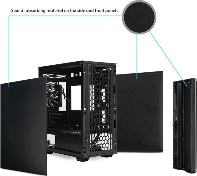 Kasë Chieftec AZ-01B-OP, Mini Tower, PC, micro ATX, Mini-ITX, uATX, e zezë