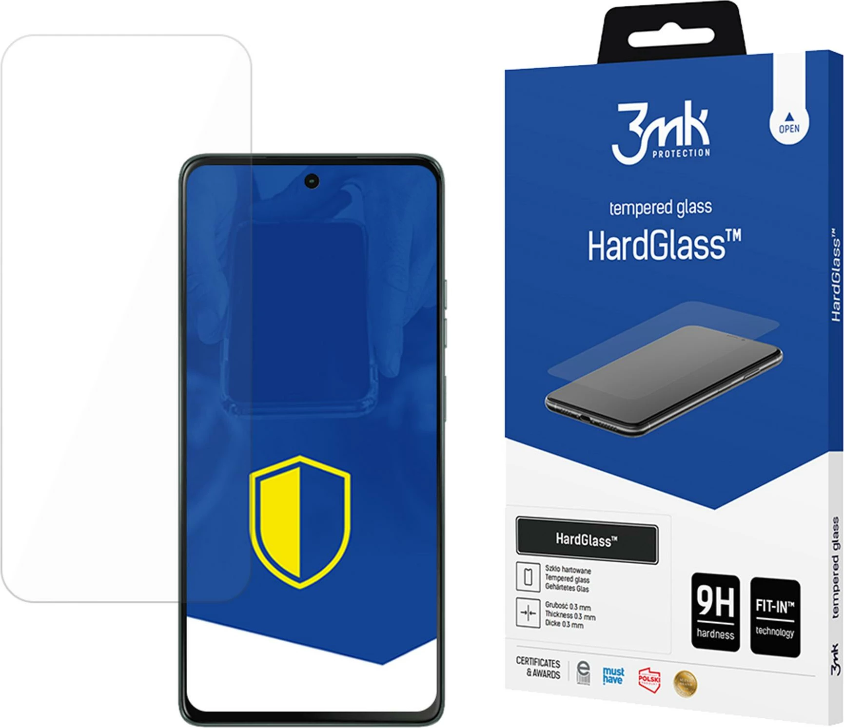 Xham mbrojtës i kalitur, 3mk HardGlass, për Motorola Moto G75, 9H, 0.3 mm, transparent