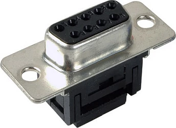 Konektor D-Sub EFB Elektronik EDFF 15 LPIII/Z, femër, i drejtë, profil i ulët, i zi