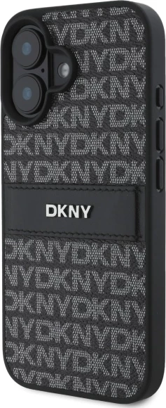 Mbështjellës DKNY Texture Pattern Tonal Stripe për iPhone 16, i zi