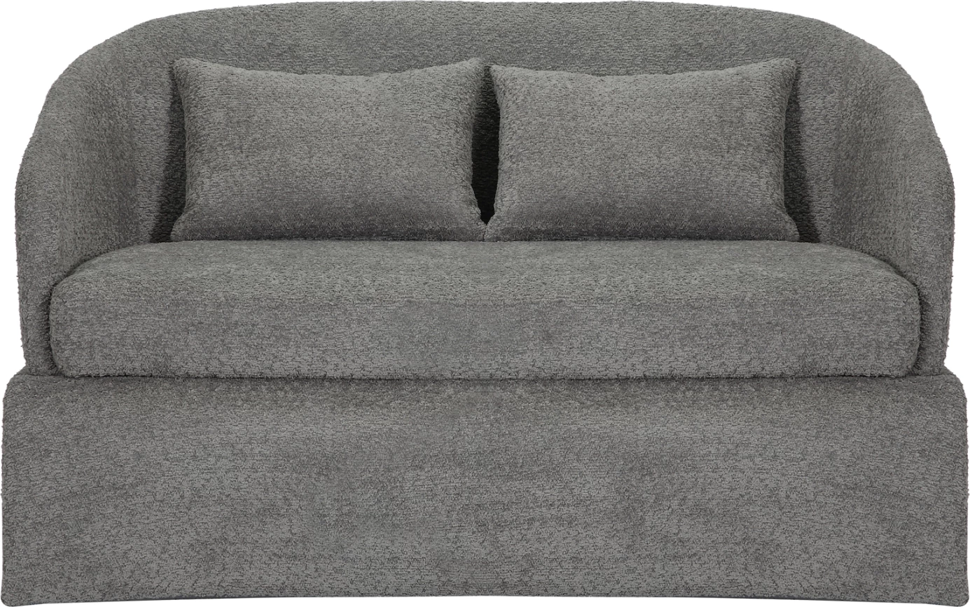 Divan 2-vendësh BEVY2 FH9678.01, ngjyrë gri, kornizë metalike, 128x72x74H cm