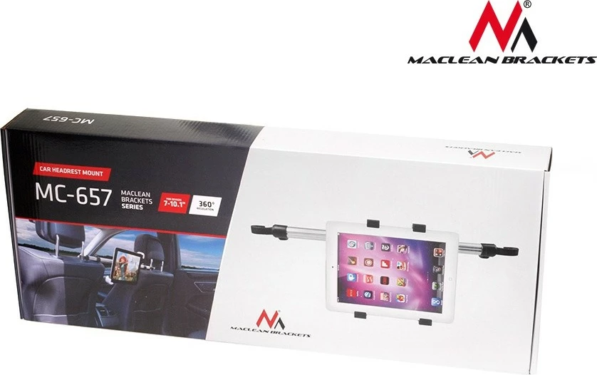 Mbajtës universal për tabletë Maclean MC-657 për makinë, i zi