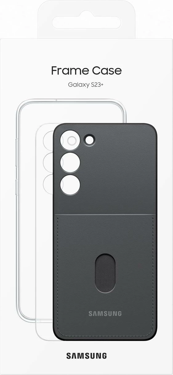 Mbështjellës Samsung Frame Cover për Samsung Galaxy S23+, EF-MS916CBEGWW, me xhep për kartelë, i zi