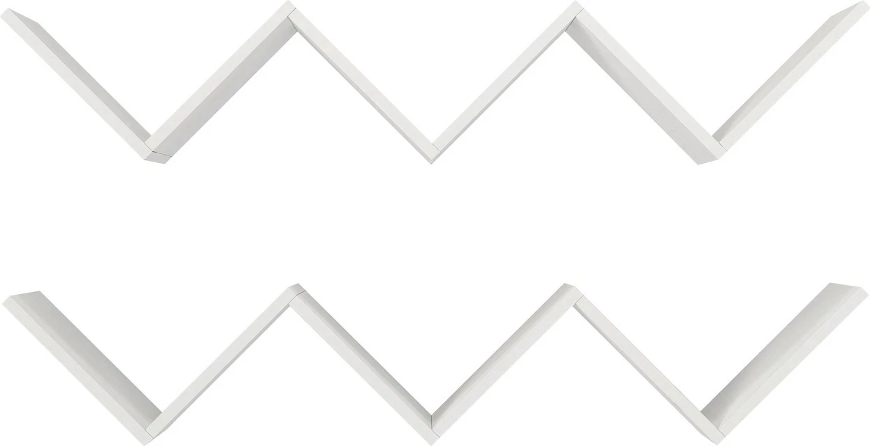 Raft muri Zig Zag, i bardhë, Hanah Home