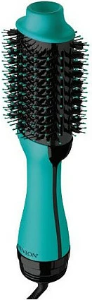 Furçë tharëse me ajër të nxehtë Revlon One-Step RVDR5222TE, 3 nivele ngrohjeje, 2 shpejtësi, funksion jonik, e zezë/turkez