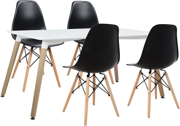 Set tavoline ngrënieje 5 pjesë me tavolinë Minimal & karrige Twist FH10192 120x80x73 cm