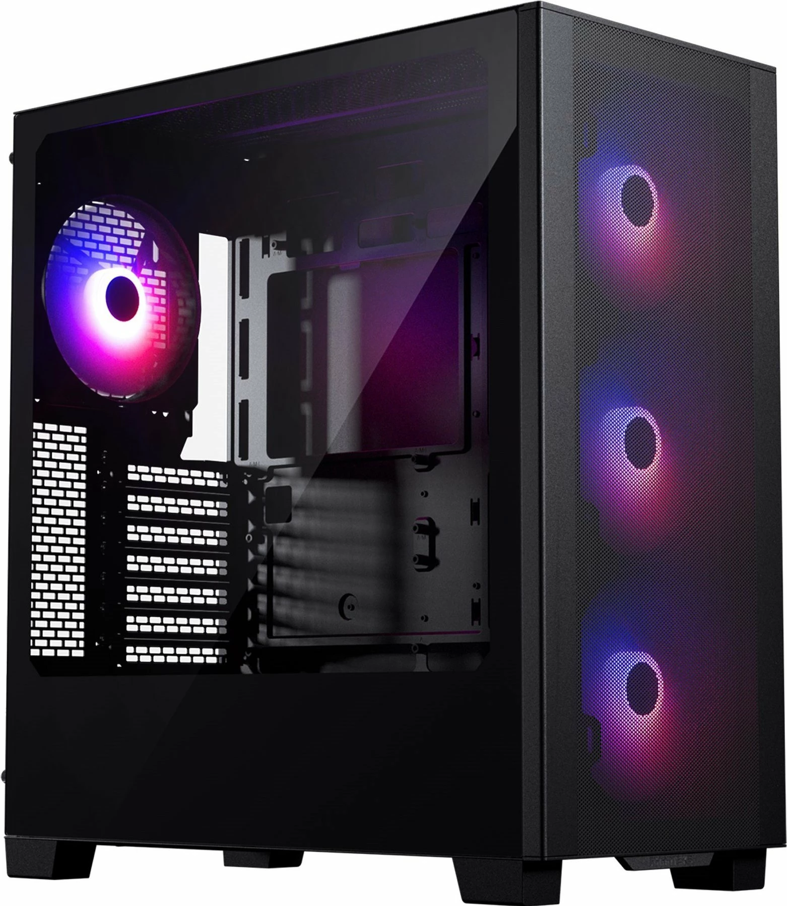 Kasë Phanteks XT Pro Ultra ARGB PH-XT523P1_DBK01, Midi Tower, Tempered Glass, ATX/e-ATX, 4x 140mm D-RGB ventilatorë, e zezë