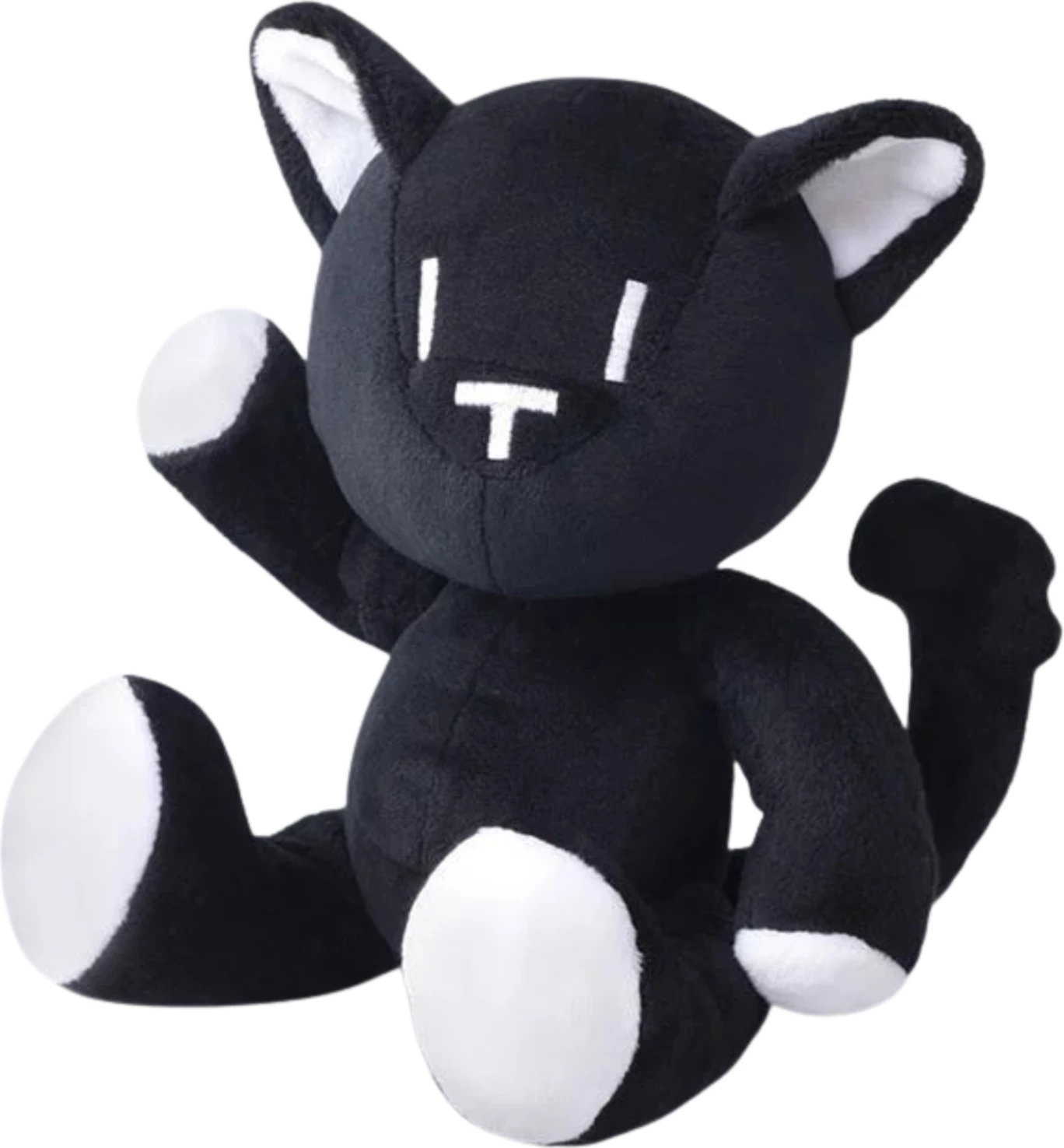 Pelush Action Doll Square Enix Mr. Mew (The World Ends With You Final Remix), 26 cm, zi/bardhë