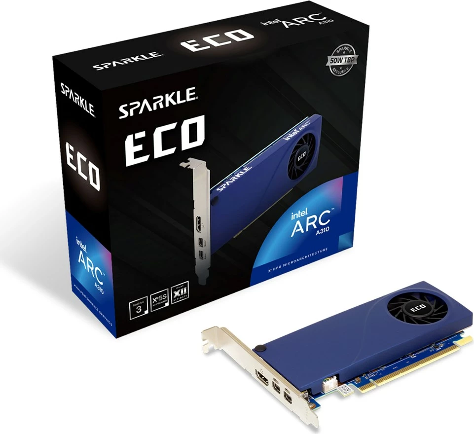 Kartelë grafike SPARKLE SA310C-4G A310 ECO, 4GB GDDR6, ngjyrë vjollcë