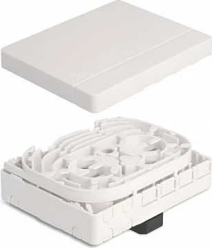 Kuti lidhëse fibër optike DeLOCK për DIN rail, 4x SC Simplex / LC Duplex, 100x80x28 mm, e bardhë