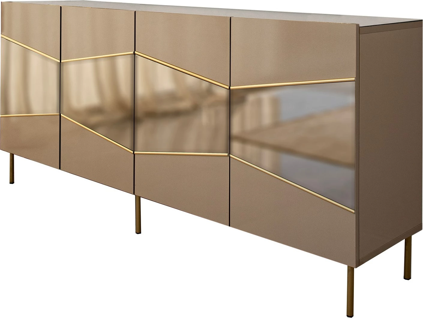 Konsolë Hanah Home, Nice, bronz dhe ari