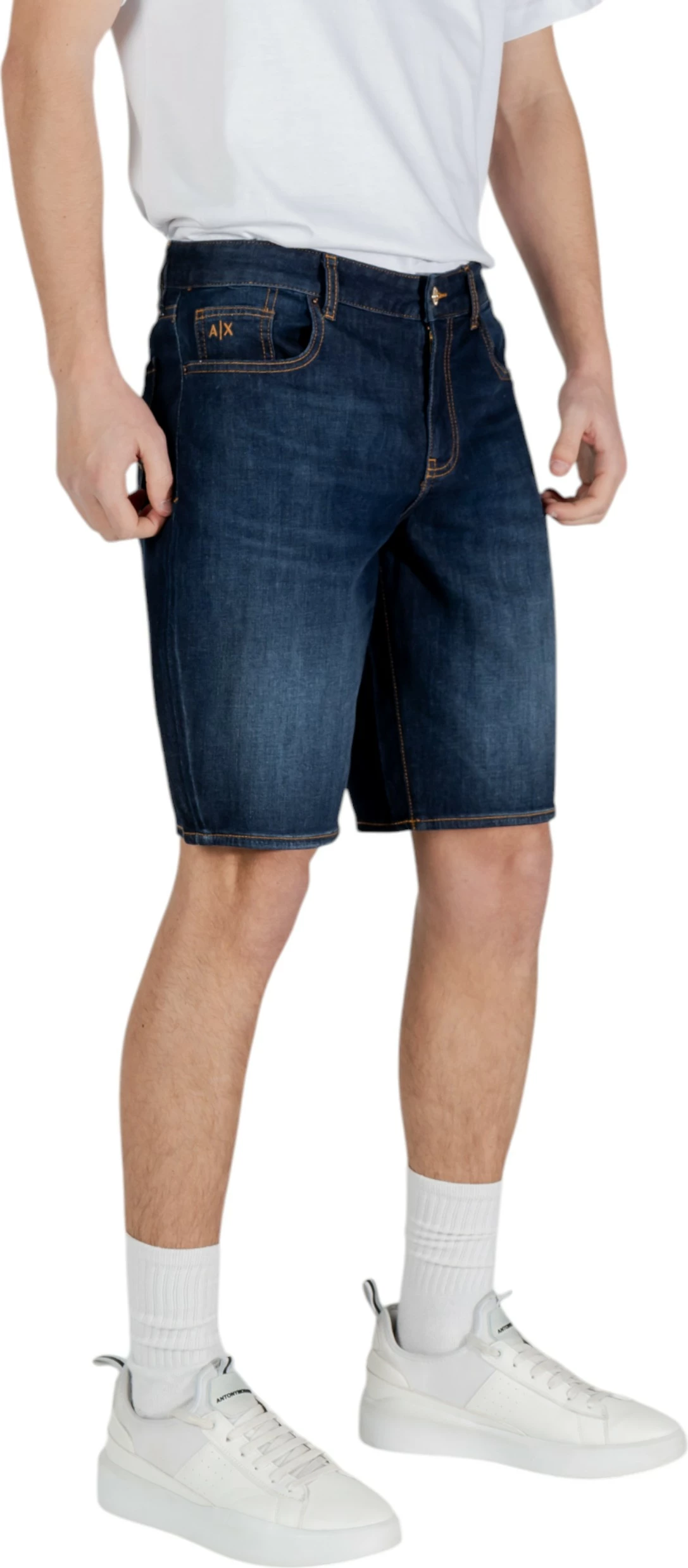 Shorce për meshkuj Armani Exchange XM000073 AF13089, blu e errët denim [Madhësia: W32]