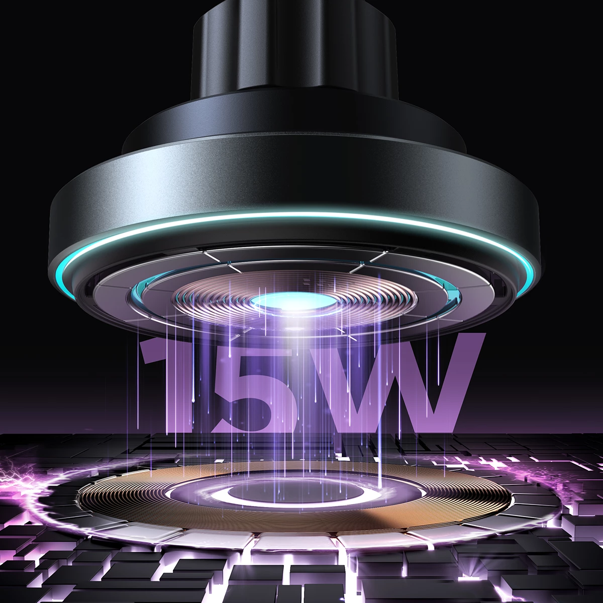 Mbajtës magnetik për veturë Joyroom JR-ZS240 Pro me karikues wireless 15W, i zi