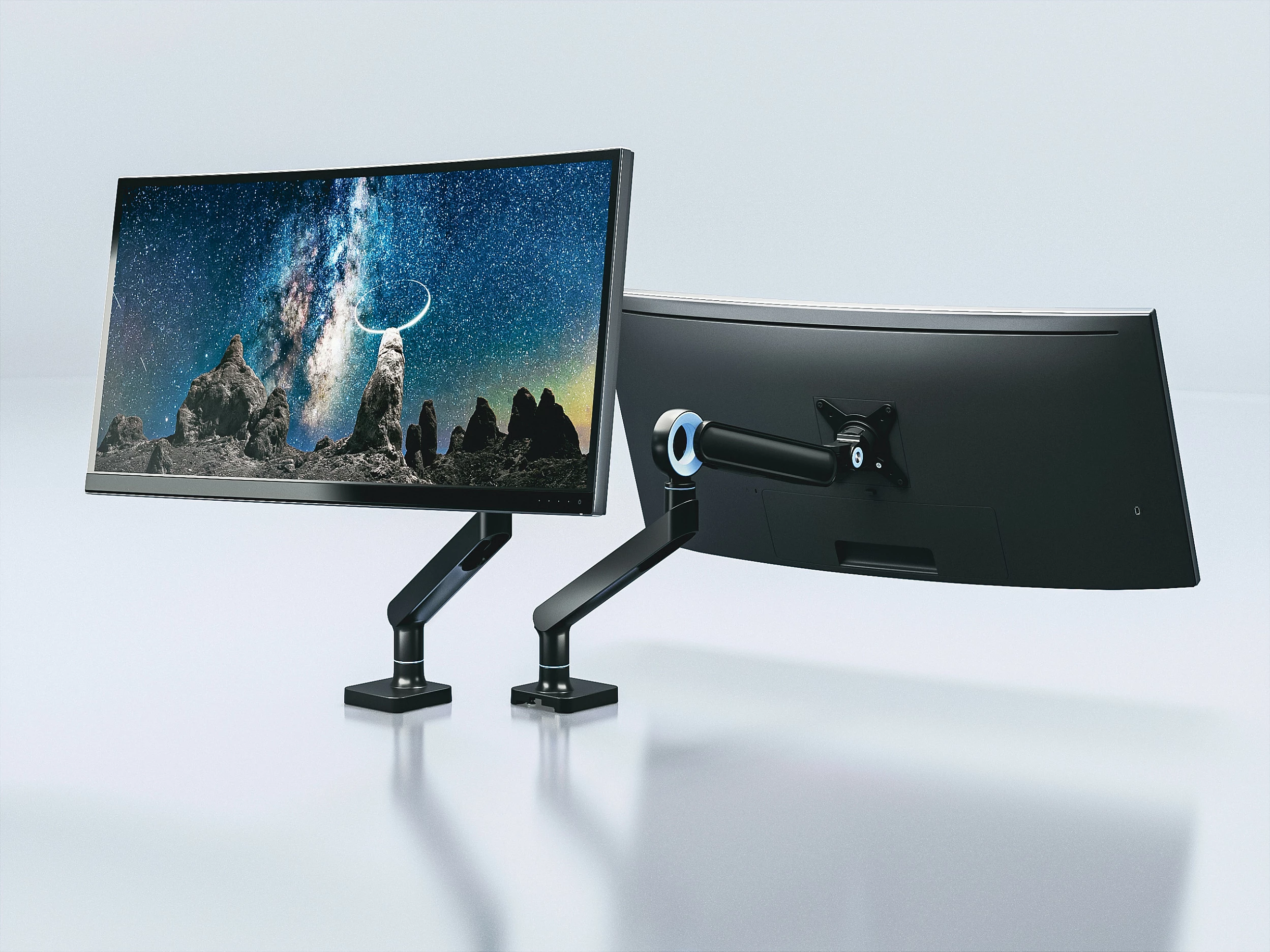 Mbajtëse monitori EQUIP 17"-35", krah me gas spring, 360°, deri 10.5 kg, e zezë
