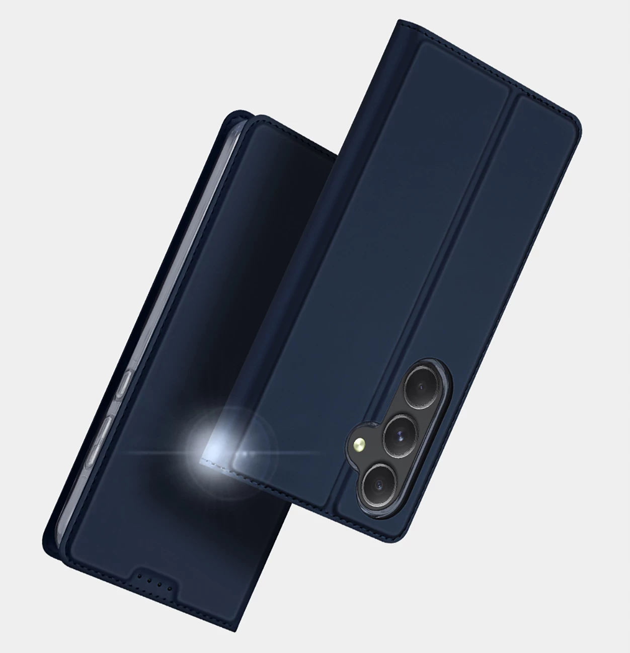 Mbështjellës Dux Ducis Skin Pro për Samsung Galaxy A55 5G, me kapak dhe xhep për kartela, Kaltër