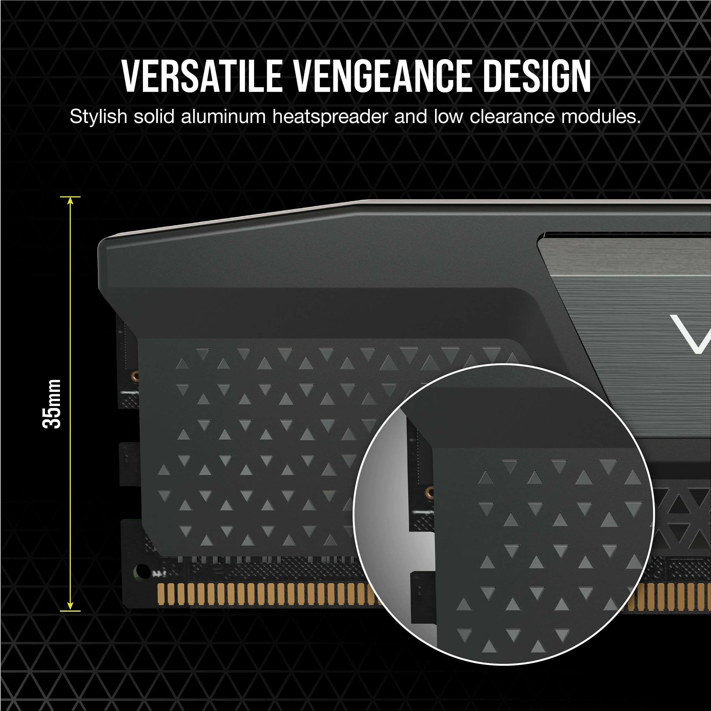 RAM memorje Corsair Vengeance CMK32GX5M2B6000C38, 32GB (2x16GB) DDR5 6000MHz, e zezë