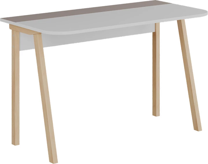 Tavolinë pune për studim, ngjyrë e bardhë, natyrale, moka, 120x60.5x75cm