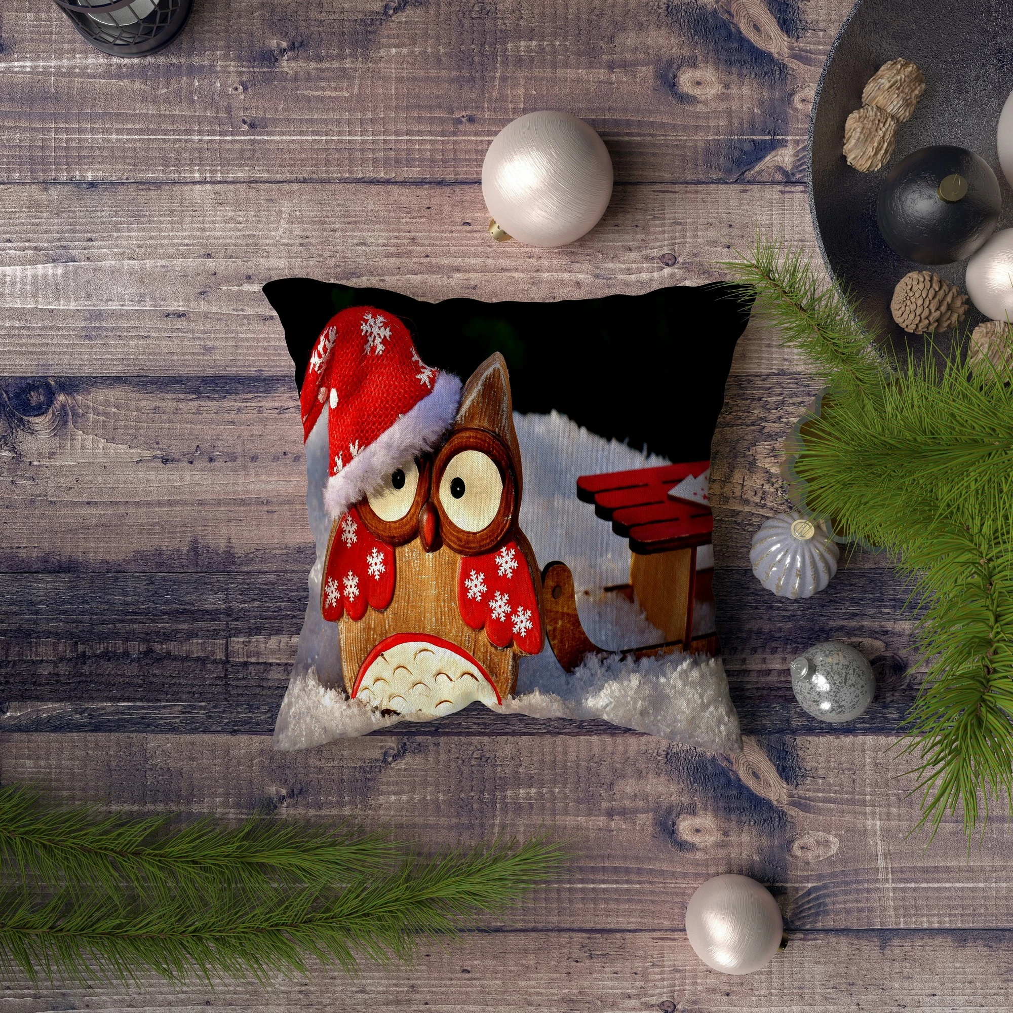 Jastëk dekorativ Aberto Design, NYXMAS049, shumëngjyrësh, 43x43cm
