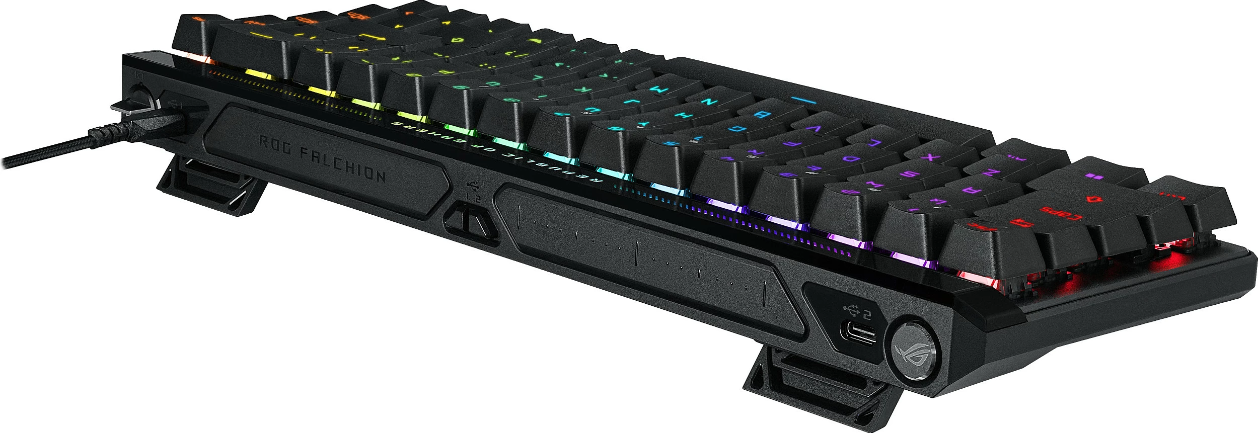 Tastierë gaming ASUS ROG Falchion Ace HFX, 65%, ROG HFX Magnetic, RGB LED, USB, e zezë