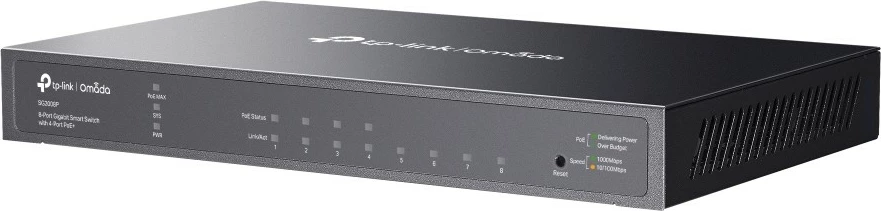 Switch TP-Link Omada 8-Port Gigabit Smart, 4-Port PoE+, Managed, Rack mounting