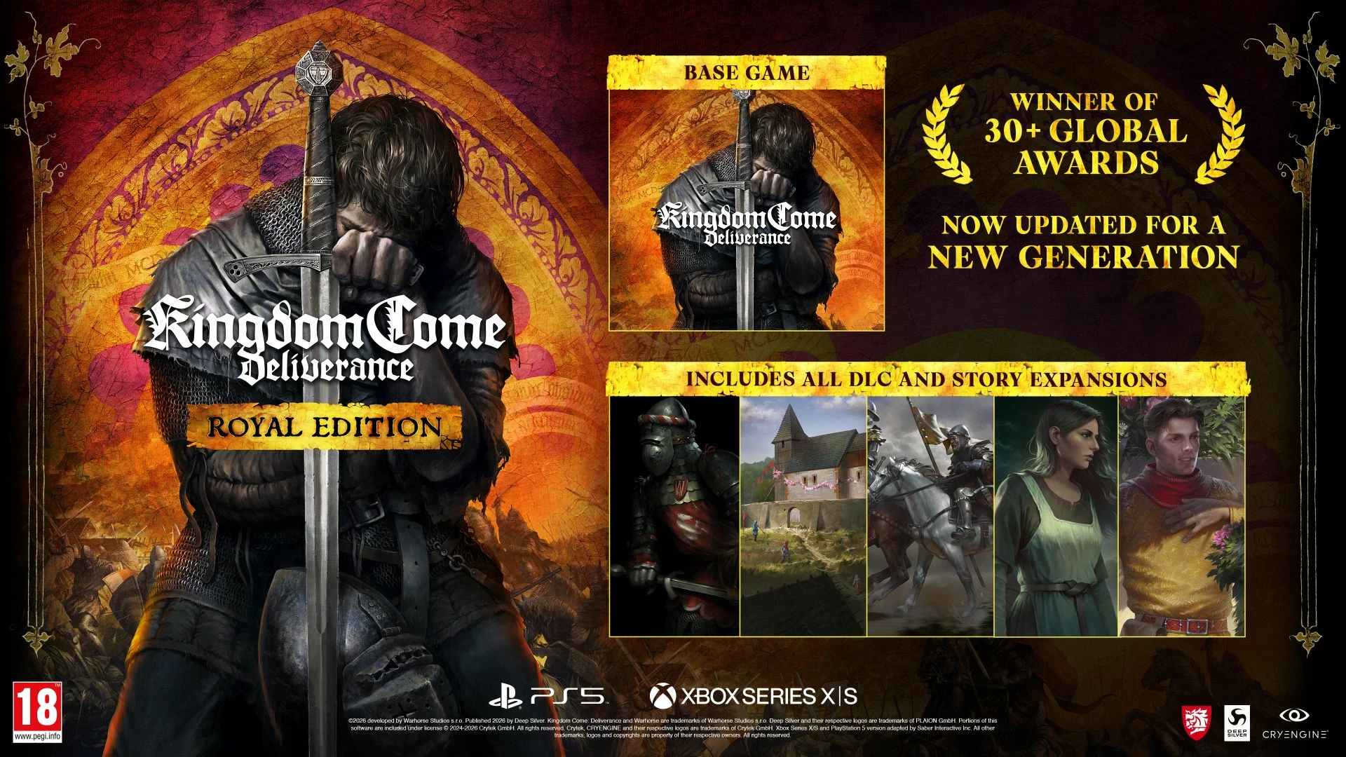 Lojë PS5 Deep Silver Kingdom Come: Deliverance Royal Edition, me krejt DLC-të, PEGI 18