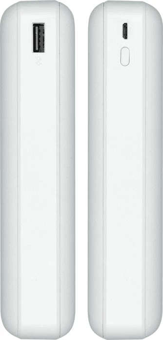 Powerbank RIVACASE VA2220 20000mAh 10W me ekran LCD, 4 kabllo (MicroUSB, Type-C, Lightning, USB-A), i bardhë