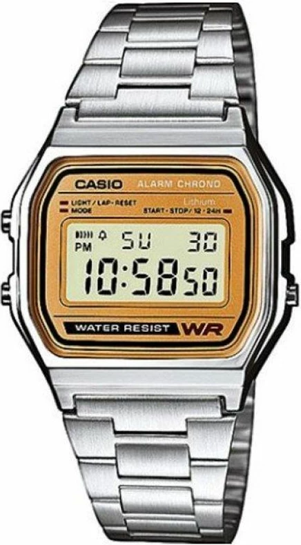 Orë dore CASIO unisex, argjend