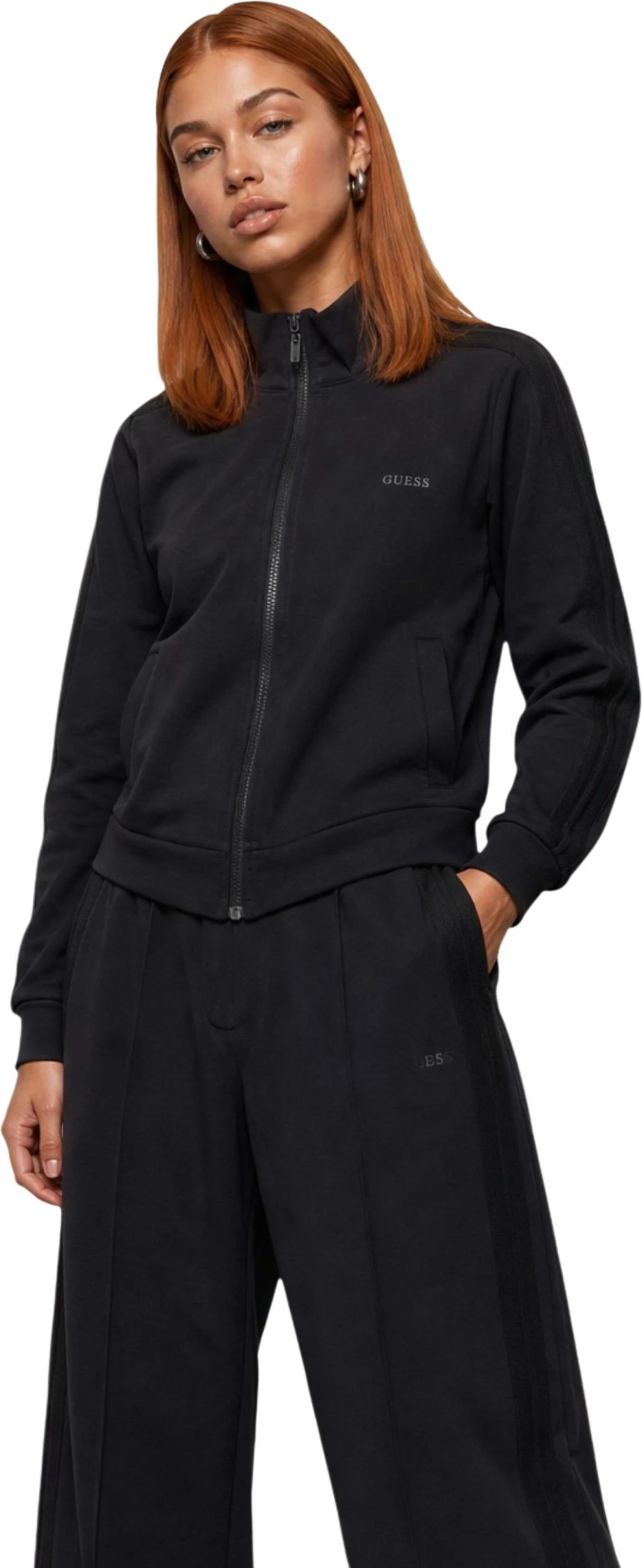 Duks për femra Guess Active Lyra High Neck Full V6YQ15 K4305, i zi