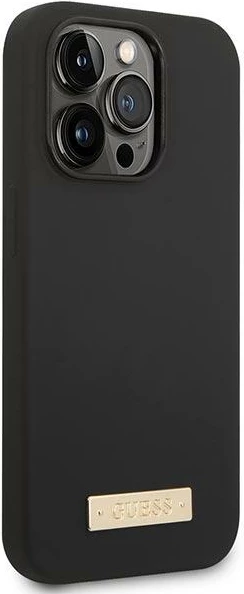 Mbështjellës Guess GUHMP14LSBPLK për iPhone 14 Pro 6.1", silikon, MagSafe, zi