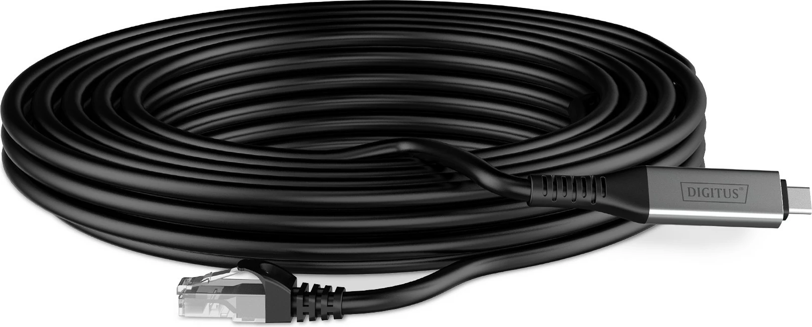 Kabllo USB-C në RJ45 Ethernet Digitus 5m, e zezë