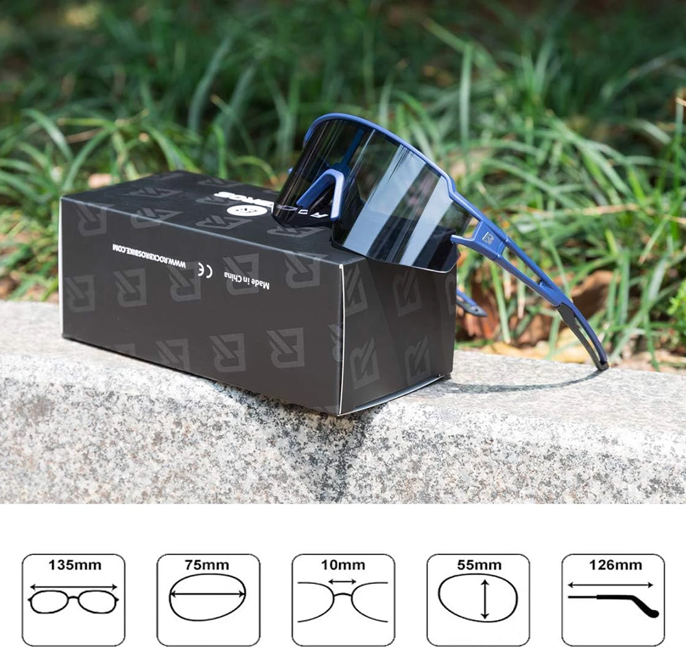 Syze çiklizmi Rockbros 10174, fotokromike, UV400, blu