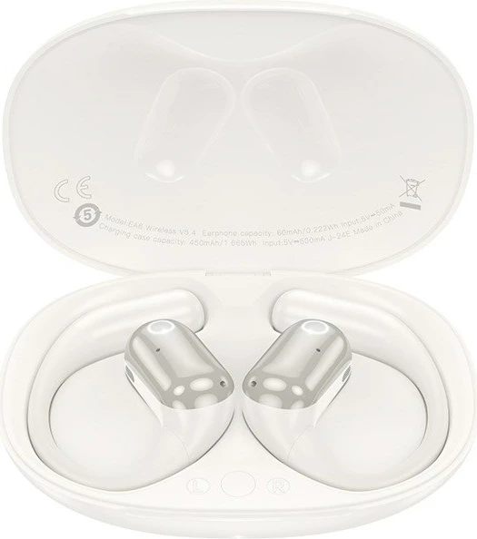 Kufje HOCO EA6, Bluetooth, open-ear, për muzikë dhe thirrje, e bardhë