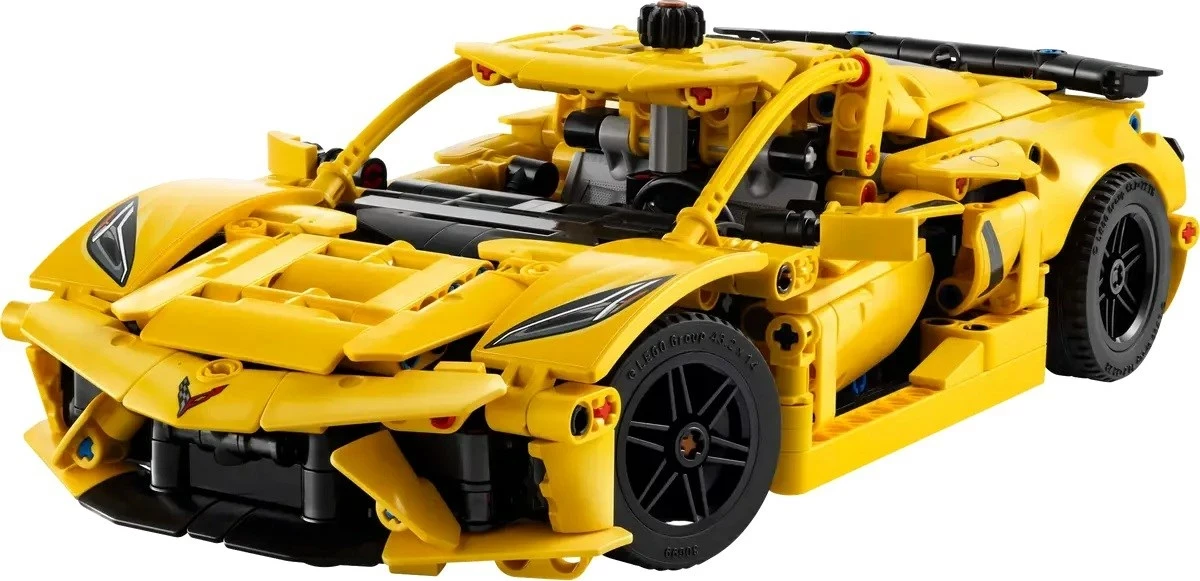 Lego Technic 42205 Chevrolet Corvette Stingray, 732 pjesë, Verdhë