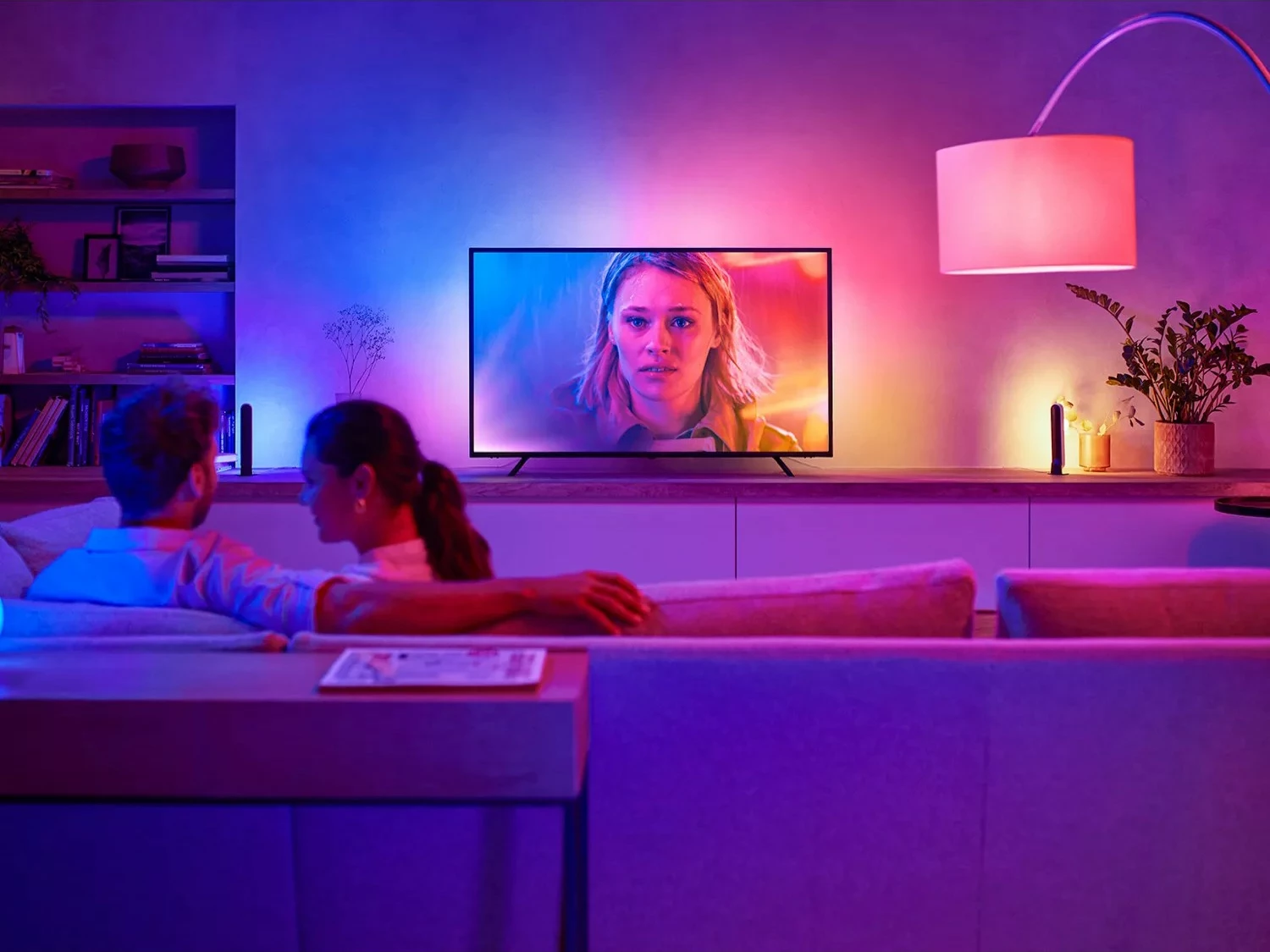 Dritë LED Philips Hue Play gradient 75 inch, Bluetooth/Zigbee, e zezë