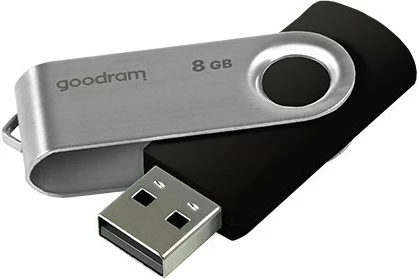 USB Goodram UTS2, 8 GB, e zezë, argjend