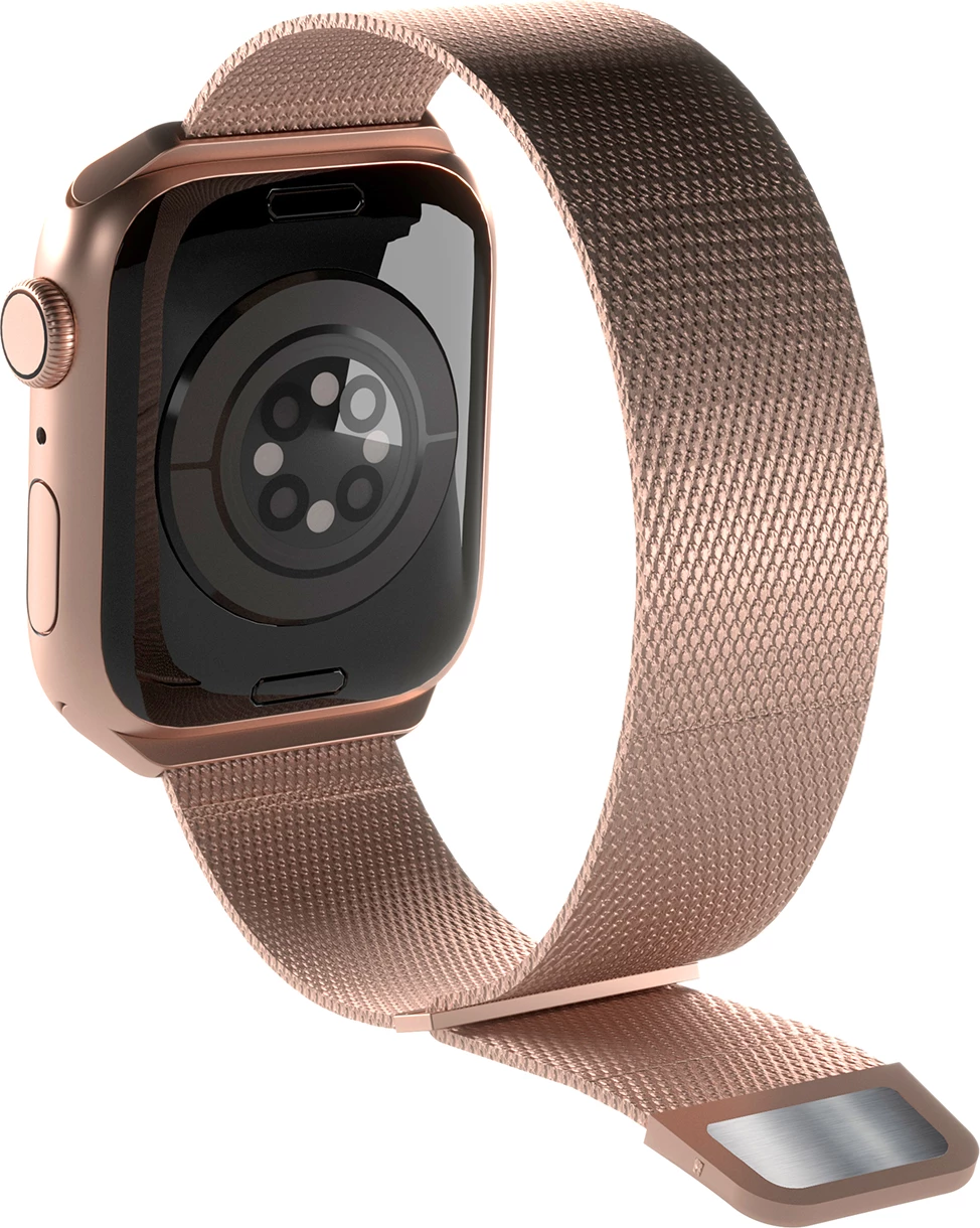 Rrip çeliku për Apple Watch Puro Milanese, 38/40/41mm, Rozë