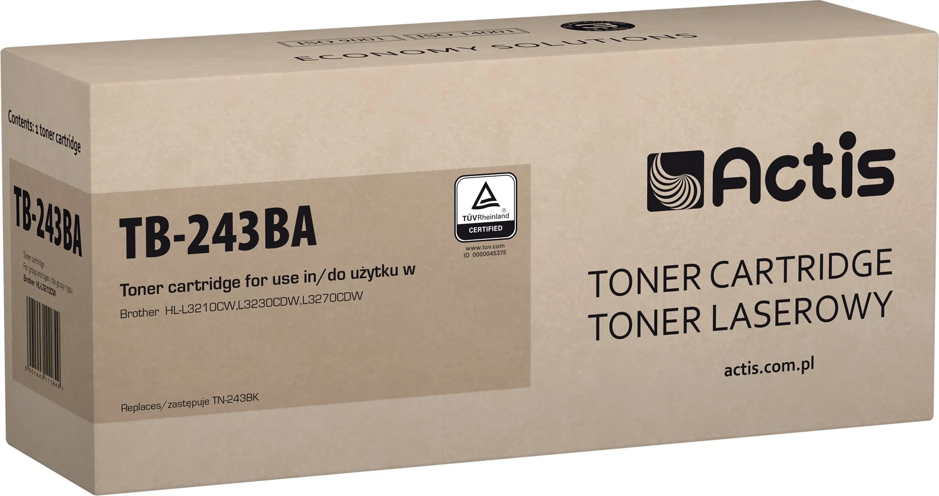 Toner zëvendësues Actis TB-243BA për Brother TN-243BK